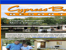 Tablet Screenshot of cypressbayresort.com